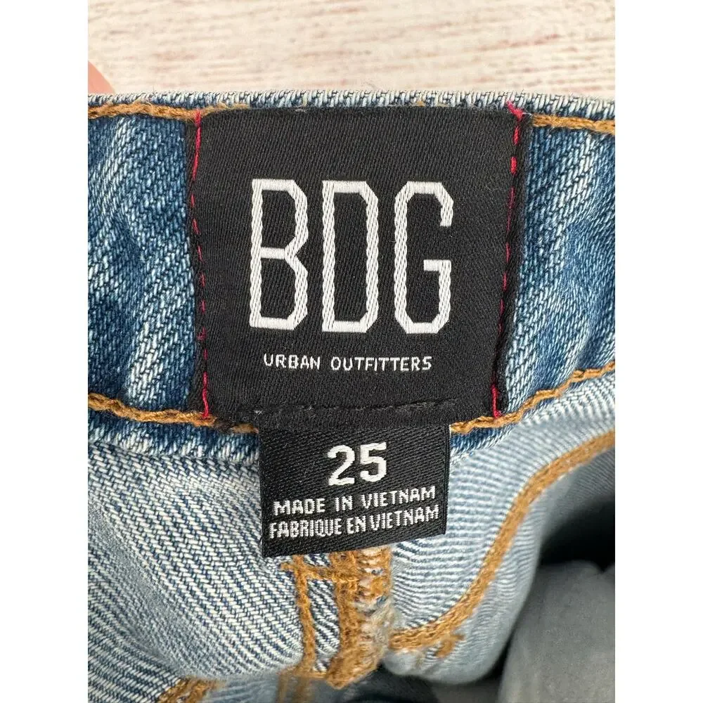 BDG Urban Outfitters Jeans Womens 25‎ Patchwork Nylon Panel Jogger Denim Pants